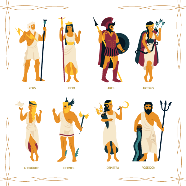 Ancient Greek Gods and Goddesses - Illustrations pack | Illustation